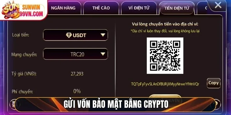 Gửi vốn bảo mật bằng Crypto